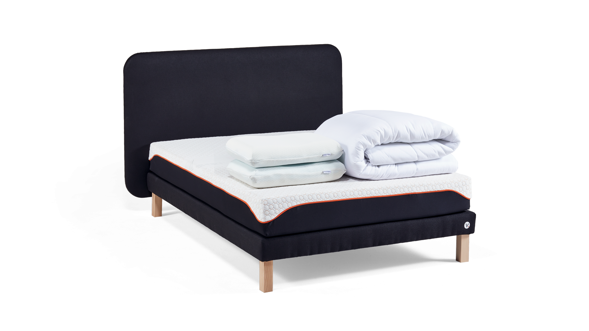 Ensemble R flexe Taille 90 X 190 Cm Sommier Lin Pieds H tre Oreiller 